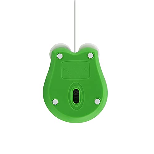 Sokelinn-six Wired Cute Mouse, USB Wired Mause for Kids with Lovely Cartoon Shaped, 1600PDI 3 Buttons Ergonomic Mini Mice for PC Laptop Desktop (Green Frog) - color: Green Frog