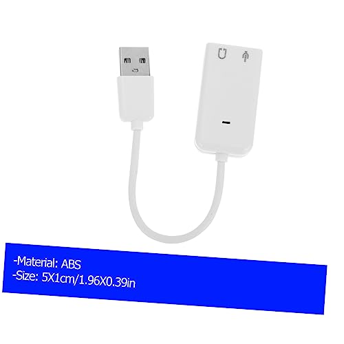 Mikikit 2pcs USB External Sound Card Adapter Practical Audio Converter for Laptop Desktop No Driver Needed Supports Headphones Microphones High Noise Reduction Compact Design