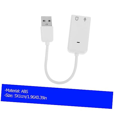 Mikikit 2pcs USB External Sound Card Adapter Practical Audio Converter for Laptop Desktop No Driver Needed Supports Headphones Microphones High Noise Reduction Compact Design