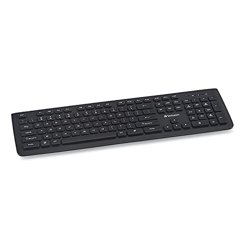 Verbatim 2.4Ghz Wireless Slimline Keyboard Plug and Play USB Receiver Compatible with PC, Laptop
