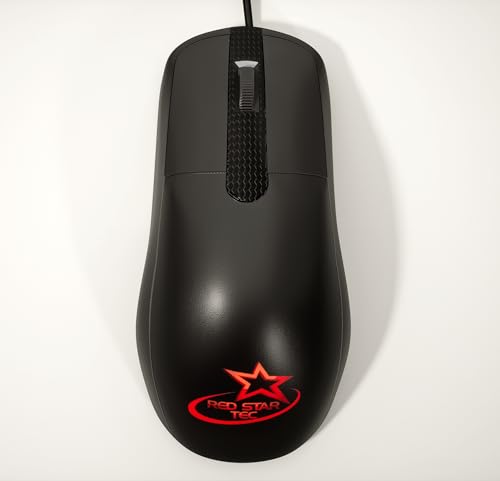 RED STAR TEC Wired Office Mouse, USB, Corded, Black, WM-127B