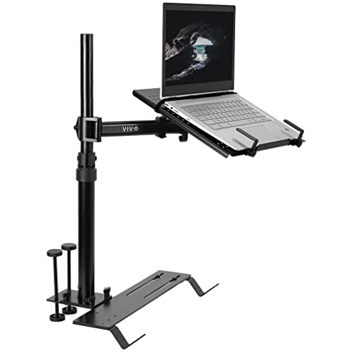 VIVO Single Laptop Car Mount, Fully Adjustable Extension, Notebook Stand for Trucks, Vans, and SUVs, Articulation and Height Adjustment, Black, MOUNT-CAR01 - style: Car Mount