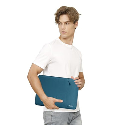 MOSISO Laptop Case 12.3 inch, 11-11.6 inch Laptop Sleeve Bag with Pocket | Compatible with MacBook Air 11.6, Acer HP Dell Lenovo Samsung, Surface Pro, Polyester Vertical Computer Bag, Deep Teal - color: Deep Teal, size: 12.3 inch