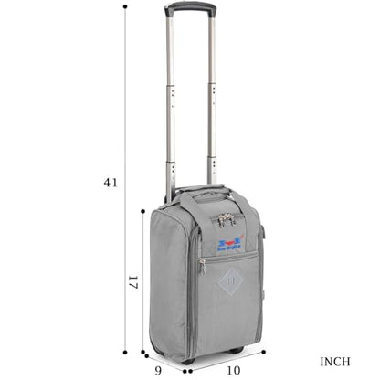 Boardingblue 17x10x9 Inches United Airlines Rolling Personal Item Under Seat Duffle Bag Luggage Suitable For Major Airlines Including Spirit and Frontier. - color: Grey