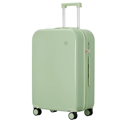 mixi Luggage Suitcase with Spinner Wheels, Hardside Rolling Suitcase PC with Cover & TSA Lock Lightweight Travel Case 24in Checked in, Avocado Green - color: Avacado Green, size: 24in Checked in