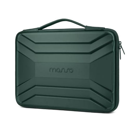 MOSISO 15-16 inch Laptop Hard Case, Waterproof Shockproof Laptop Sleeve Compatible with MacBook Pro 16, HP Acer Dell Lenovo ASUS, Symmetrical Trapezoid EVA Computer Bag with Handle, Emerald Green - color: Emerald Green, size: 15.6 inch