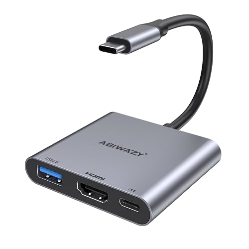USB C to HDMI Multiport Adapter with 4K HDMI Output Type-C Hub Converter | USB C to 4K HDMI USB 3.0 PD Charging Port,USB-C Digital AV Multiport Adapter for MacBook Pro/air,iPad Pro &More USBC Devices