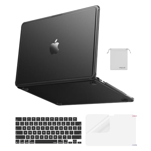 MOSISO Compatible with MacBook Neo Case 13 inch 2026 A3404 A21 Pro Chip | 4 in 1 Kit Precision Fit Matte Finish Hard Shell Case with Reinforced Corners, Anti-Crack Cover, Black - color: Black