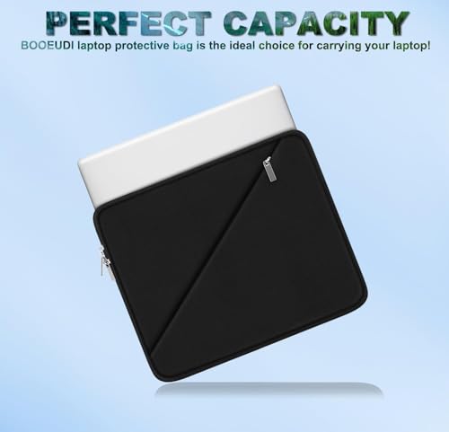 Laptop Sleeve 15 inch, Traveling Carrying Computer Bag with Zippered Pocket, Shockproof Protective Laptop Case Compatible for 15.4 in HP, Dell, Acer, Asus, Lenovo, Apple Notebook, Black - color: Black, size: 15 inch