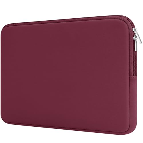 RAINYEAR 13.3 Inch Laptop Sleeve Case Soft Lining Padded Cover, Red | Protective Slim Laptop Sleeve Zipper Cover Bag for 13.3 inch MacBook Air/Pro M1 M2 M3 M4 M5 A3449 A3240 A3113 A2681 A2338 - color: Red(upgraded Version), size: 13"