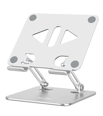 Aoviho Tablet Stand for Desk,Adjustable Tablet Holder,Silver | Stable Aluminum Design, Fits iPad Pro/Air/Mini & Samsung Tablets, Adjustable Viewing, Ideal for Office & Home - color: Silver