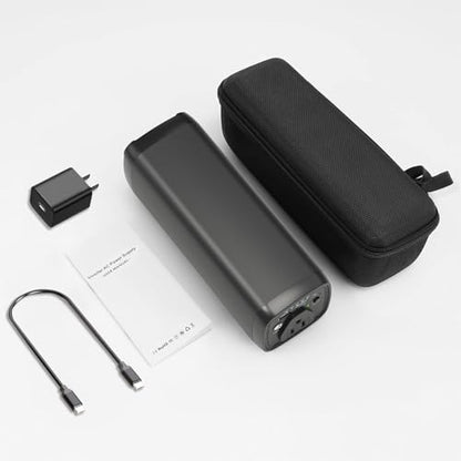 PAFISH 31200mAh Power Bank 120W AC Outlet, 65W USB-C PD Fast Charging Laptop Charger, Backup for Camping Travel Emergency, 4 Outputs for Phones Tablets Drones Cameras, Outdoor Power Station