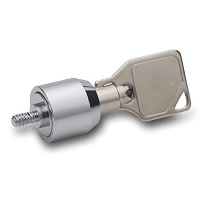 Silver Metal Desktop Computer Lock with Key, Anti-Theft, Modern Style, Works with Most Desktops & Docking Stations