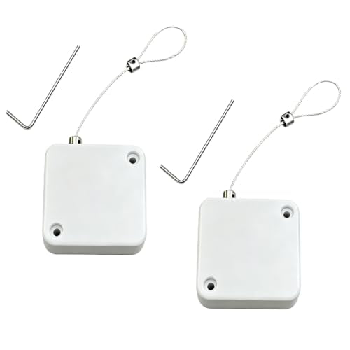 Retractable Cable Lock with Cable tie, to Prevent Loss of Various adapters and Security Locks During Meetings,Also for exhibits, Remote Controls and Harnesses (2, 3.3ft) - size: 3.3ft