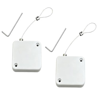 Retractable Cable Lock with Cable tie, to Prevent Loss of Various adapters and Security Locks During Meetings,Also for exhibits, Remote Controls and Harnesses (2, 3.3ft) - size: 3.3ft