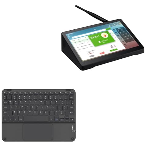 BoxWave Keyboard Compatible with PiPO X9RK - SlimKeys Bluetooth Keyboard with Trackpad, Portable Slim TouchPad - Jet Black