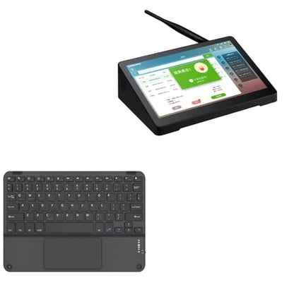 BoxWave Keyboard Compatible with PiPO X9RK - SlimKeys Bluetooth Keyboard with Trackpad, Portable Slim TouchPad - Jet Black