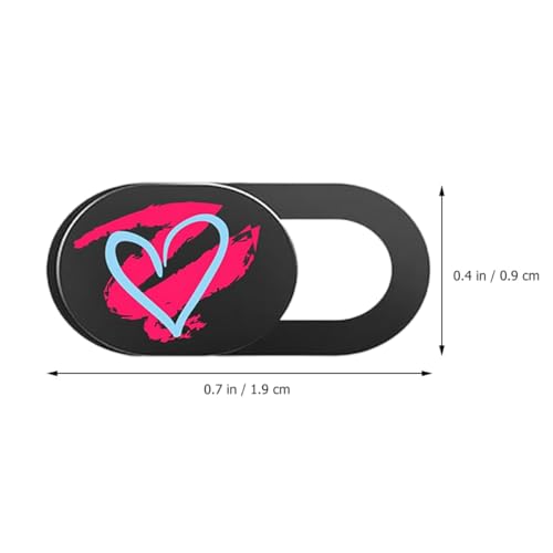BESPORTBLE 3pcs Adhesive Laptop and Tablet Camera Privacy Covers with Heart Pattern, Ultra-Thin Sliding Webcam Covers for Computers and Phones, Anti-Peeping Privacy Protection for Office