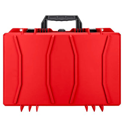 Eylar 21.6" Intact Series Carry-On Hard Camera Case, Lightweight and Durable Stacker Design with Foam (Red) - color: Red