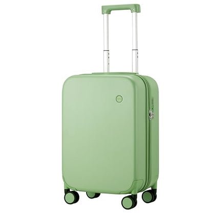 mixi Carry on Luggage Suitcases with Spinner Wheels, Hardside Rolling Suitcase PC with TSA Lock Lightweight Travel Case 20in Carry-On, Fine Grid Avocado Green - color: Fine Grid Avocado Green, size: 20in Carry on