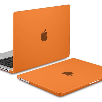MEEgoodo for M5 MacBook Pro 16 inch Case 2026 2024 2023 2021 (Fit Model A3429/A3428/A3403/A3186/A2991/A2780/A2485) M5 M4 M3 M2 M1 Pro/Max, Laptop Case with Keyboard & Webcam Cover, Matte Orange - color: Matte Orange
