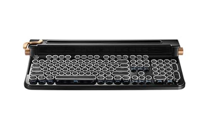 FINEDAY Keyboard 2.0 Plus, 2.4G Wireless & Bluetooth, 104 Keys, Blue Switch, 5000mAh, Retro Mechanical Keyboard with Korean/English Keycaps for PC/Mac/Phone (Korean Keycaps) - style: Korean Keycaps