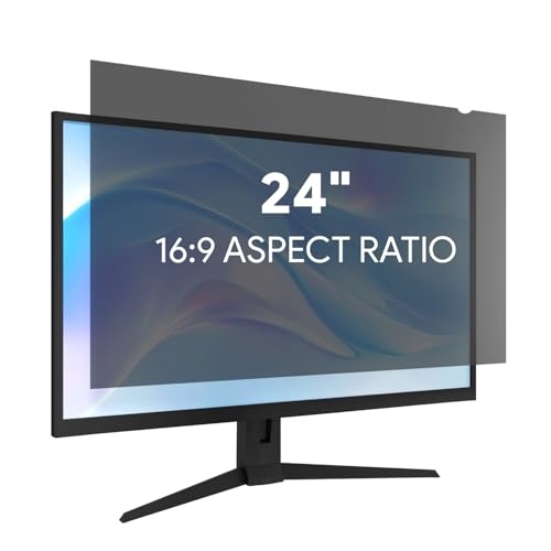 Staples Privacy Filter – 24‑Inch Widescreen Monitor Anti‑Glare Screen Protector, Black - size: 24'', style: 16:9