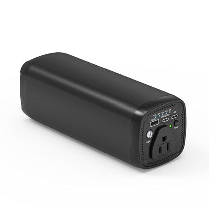 PAFISH 31200mAh Power Bank 120W AC Outlet, 65W USB-C PD Fast Charging Laptop Charger, Backup for Camping Travel Emergency, 4 Outputs for Phones Tablets Drones Cameras, Outdoor Power Station
