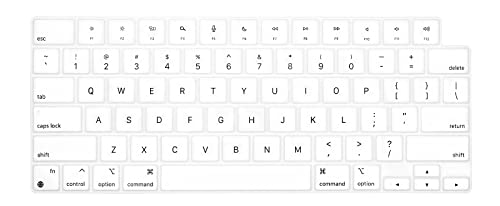 Se7enline Compatible with MacBook Keyboard Cover Skin for Mac Neo & Air 13/15 & Pro 14/16 inch (M5 M4 M3 M2 M1 A18 Pro) 2026/2025/2024/2023/2022/2021 Silicone Waterproof Dustproof Durable,White - color: White