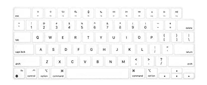Se7enline Compatible with MacBook Keyboard Cover Skin for Mac Neo & Air 13/15 & Pro 14/16 inch (M5 M4 M3 M2 M1 A18 Pro) 2026/2025/2024/2023/2022/2021 Silicone Waterproof Dustproof Durable,White - color: White