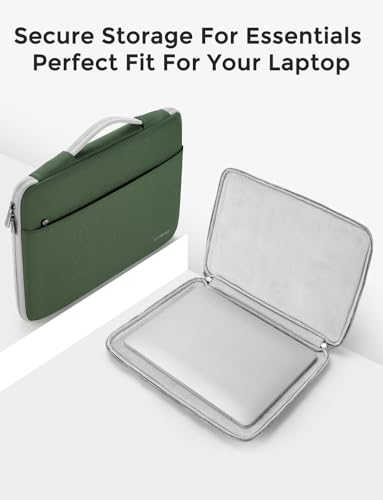 DOMISO 14 inch Laptop Case Sleeve Protective Cover Compatible with 15 inch MacBook Air M4 M3 M2,MacBook Pro,14-15 inch HP Dell ASUS Lenovo Chromebook,Waterproof Computer Cases Bag,Avocado Green - color: Avocado Green, size: 15" for Macbook Air