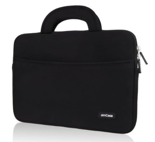 amCase Chromebook Case-14 inch Travel/Carry Sleeve with Handle-Black… - color: Black, size: 14 Inch