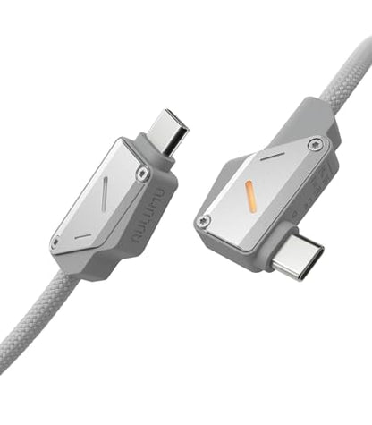 Aulumu M07 240W USB-C to USB-C Cable | USB 3.1 Gen2 10Gbps | 4K@60Hz Video Output Fast Charging | Compatible with iPhone 17/16/15 Pro Max, NVMe SSD, Galaxy S25/S24/S23 Ultra, MacBook Pro - Gray 3.9FT - size: 3.9ft, style: Grey - Aluminum