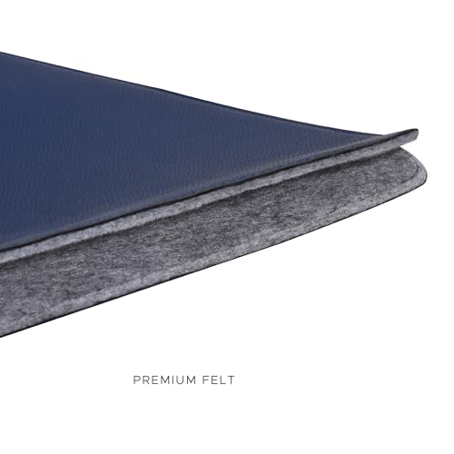 Comfyable Laptop Sleeve 13 Inch Precisely Compatible with MacBook Air M5 2026 & MacBook Pro/Neo A18, Faux Leather Cover Case, Midnight Blue - color: Midnight Blue, size: For 13" MacBook Pro & Air & Neo
