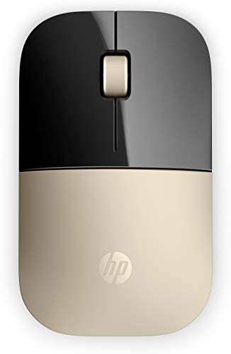 HP Z3700 Gold 2.4 GHz USB Slim Wireless Mouse with Blue LED 1200 DPI Optical Sensor, Up to 16 Months Battery Life - color: Gold