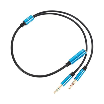 3.5mm Headphone Mic Splitter Cable with Abs Material Reducing Loss Compatible with Phone Headphone on Computer Separate Microphone for Computer and Laptop