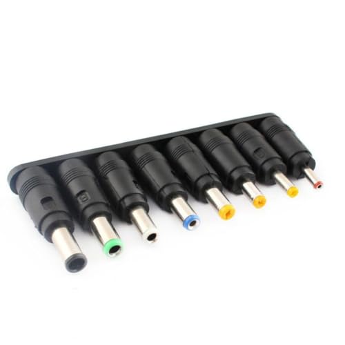 Portable 8 in 1 Power Supply Adapter 5.5x2.1mm Female to 4.8x1.7/5.5x1.7/5.5x2.5/3.5x1.35/4.0x1.7/5.5x2.1/6.3x3.0mm