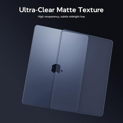 B BELK Compatible with MacBook Air 13 inch Case 2026 2025-2022 M5 M4 M3 M2 | [100% Official Color] [Slim Armor] Plastic Hard Shell for MacBook Air 13.6 inch Case (A3449 A3240 A3113 A2681),Midnight Clear - color: Midnight Clear