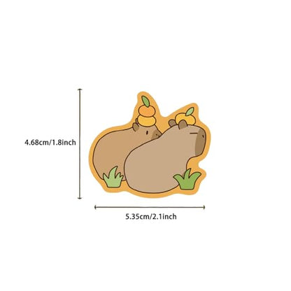 50 Pcs Capybara Stickers - Waterproof Vinyl Removable No Residue Stickers, for Skateboard Fridge Laptop Phone Luggage, Suitable for Kids Girls Adults Boys(Capybara) - color: Capybara