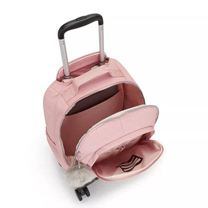 Kipling New Zea 15" Laptop Rolling Backpack - color: Bridal Rose