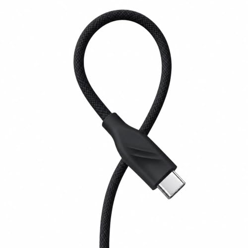 USB C to USB C Cable 6ft 100W PD 5A Fast Charging Cord, Nylon Braided Type C Charger Cord for iPhone 17/16/15, MacBook Air/Pro, iPad, Samsung S25/S24/S23, Pixel 10(Black) - color: Black, size: 6ft