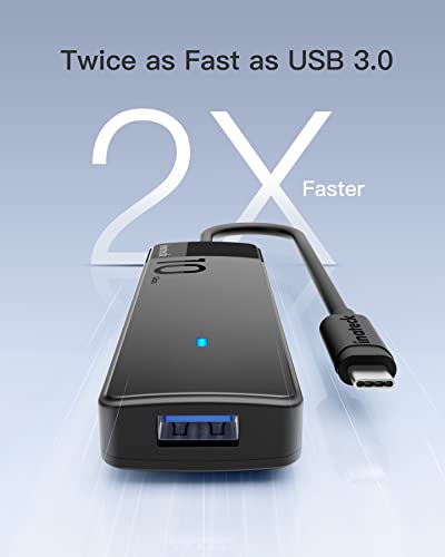 Inateck USB 3.2 Gen 2 Speed, USB C to USB Hub with 4 USB A Ports, HB2025 - size: USB C TO 4A, style: With 0.7ft cable