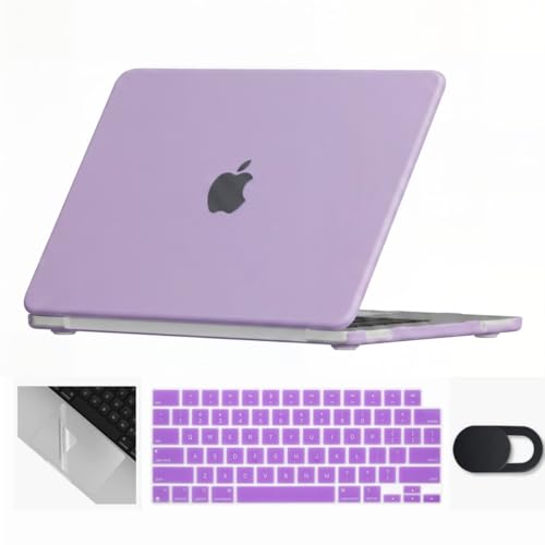 Se7enline for MacBook Neo Case 13 inch 2026 Model A3459,Light Purple | 4 in 1 Laptop Case,Keyboard Cover,Trackpad Protector,Webcam Cover,Anti-Scratch Anti-Drop Full Protection Slim Lightweight - color: Light Purple, size: 13 Inch