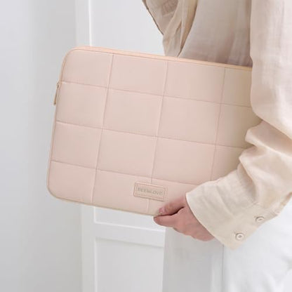 Puffy Laptop Sleeve 15-16 Inch Matte Pink, Waterproof Carrying Case Bag for Women, Fluffy Computer 15.6 HP Case, Compatible with MacBook Pro 16 Inch, MacBook Air M2 M1, Asus/Dell XPS/Lenovo - color: Matte Pink, size: 15-16 inch
