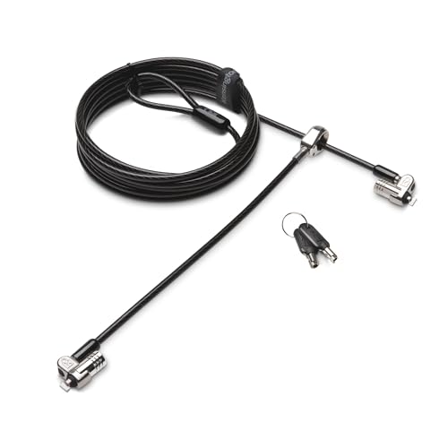 Kensington MicroSaver 2.0 Keyed Twin Cable Lock for Laptops & Other Devices (K65048WW)