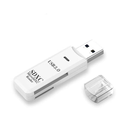 SB 3.0, 2.0 Card Reader, 5Gbps 2-in-1 SD Card Reader to USB Adapter, Suitable for MMC, RS-MMC, Card Reader and UHS-I Card, White3.0 - color: White3.0
