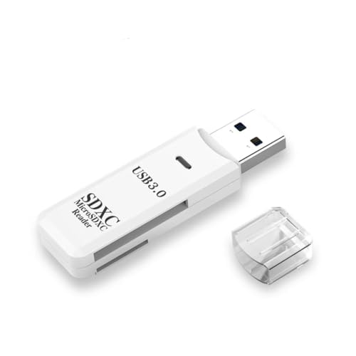 SB 3.0, 2.0 Card Reader, 5Gbps 2-in-1 SD Card Reader to USB Adapter, Suitable for MMC, RS-MMC, Card Reader and UHS-I Card, White3.0 - color: White3.0