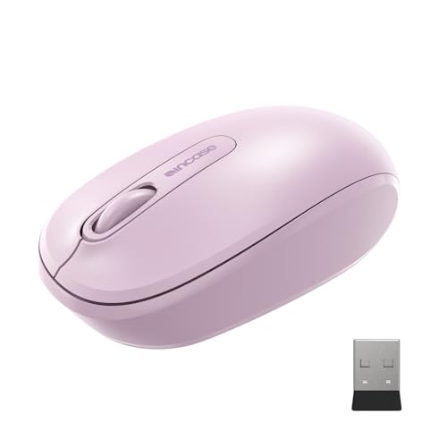 Incase Wireless Mobile Mouse 1850 – Designed by Microsoft – Compact, Comfortable, Right/Left Hand Use, 6-Month Battery Life, Nano Transceiver, Works with Mac/Windows 8/10/11 (Light Orchid) - color: Light Orchid