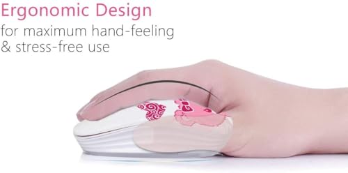 JUHOO Wireless Mouse with Nano Receiver for PC, Laptop, Notebook, Computer, MacBook, Less Noise, Portable Mobile Optical Mice(Bear). - style: Bear