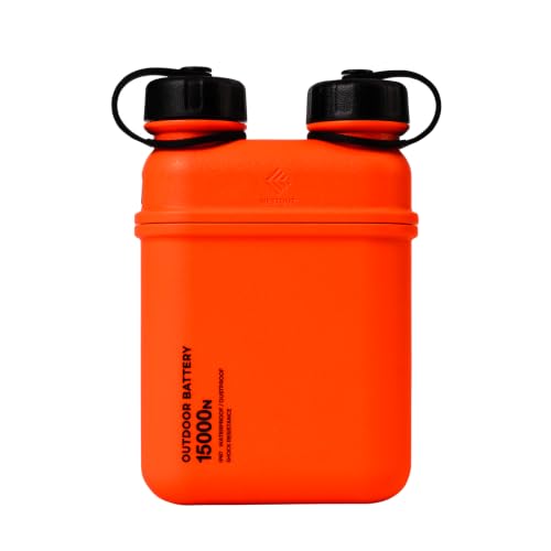 ELECOM NESTOUT Rugged Power Bank, 15000mAh Outdoor Charger, 32W USB-C Fast Charging PD, Waterproof IP67, Durable Shockproof, Battery Pack for iPhone Tablet Hiking Travel Camping (Orange, 15000mAh) - color: Orange